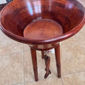 Elegant Wooden Bowl Stand